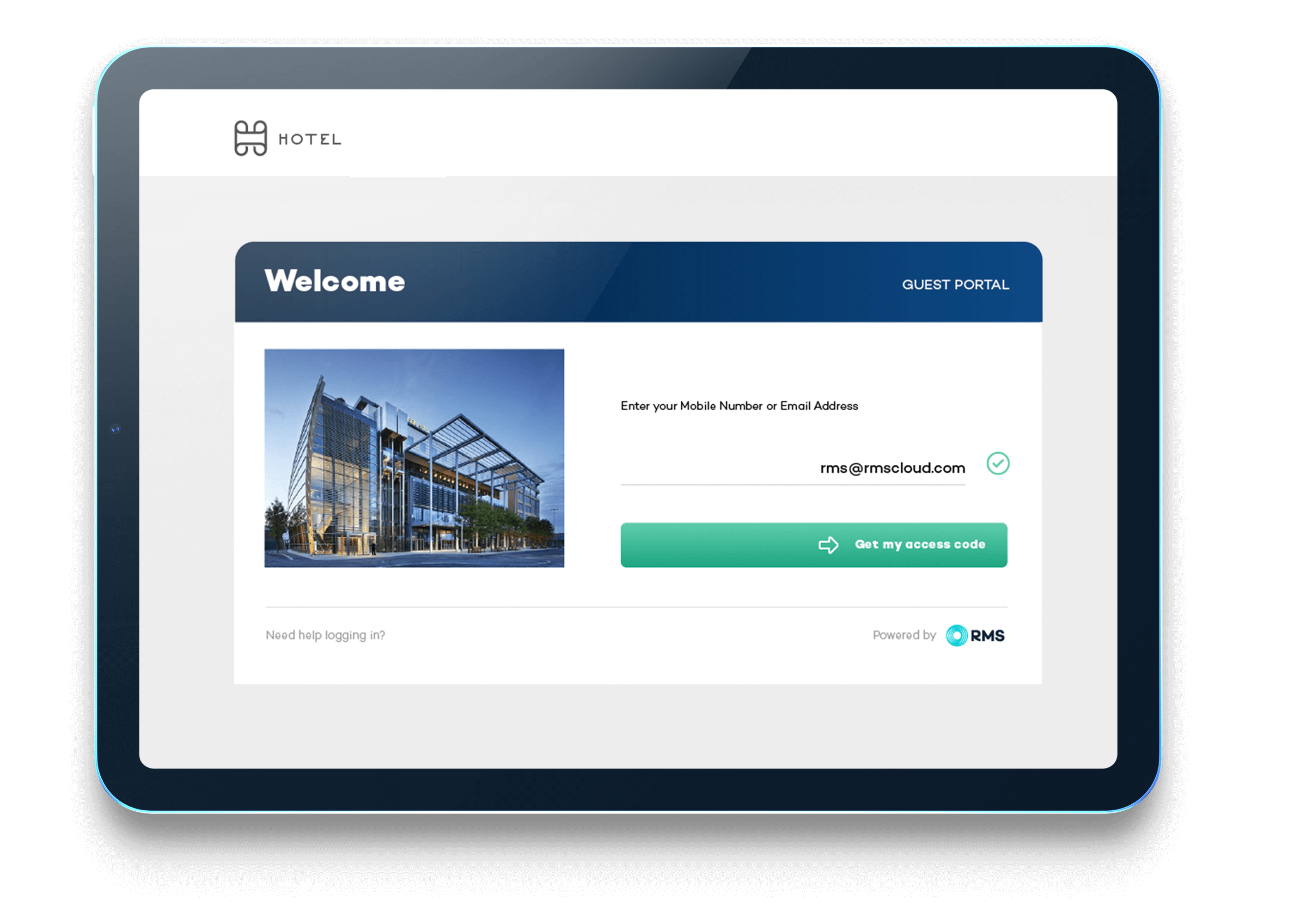 New look UI for our Guest Portal login screen